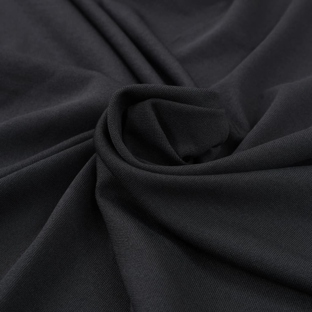 2 St Tafelhoezen Stretch Met Rok 180X74 Cm Antraciet
