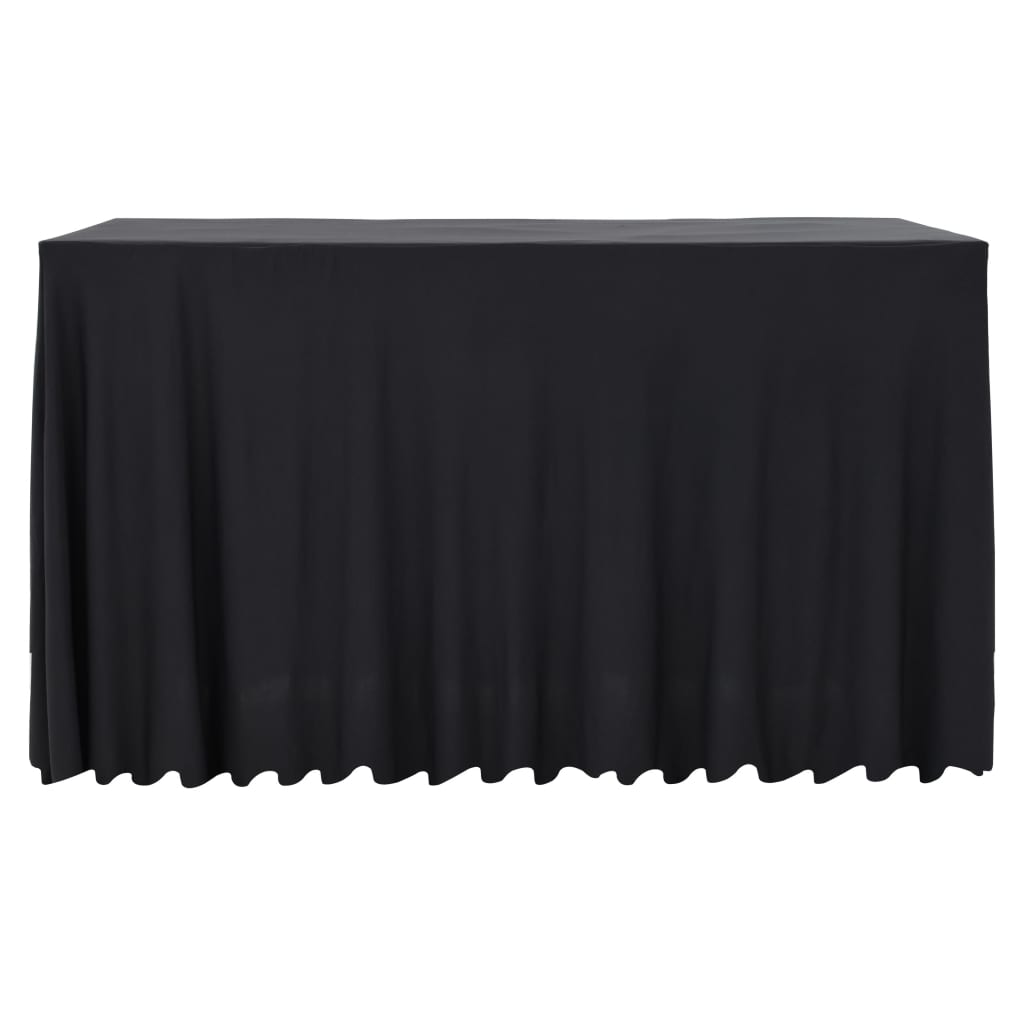 2 St Tafelhoezen Met Rok Stretch 120X60,5X74 Cm Antraciet