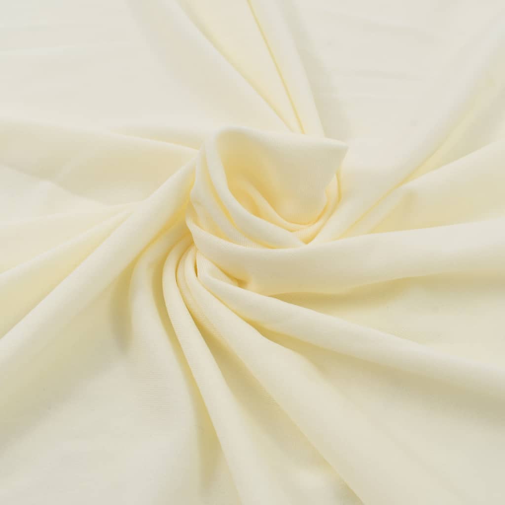 2 St Tafelhoezen Stretch Met Rok 150X74 Cm Crème