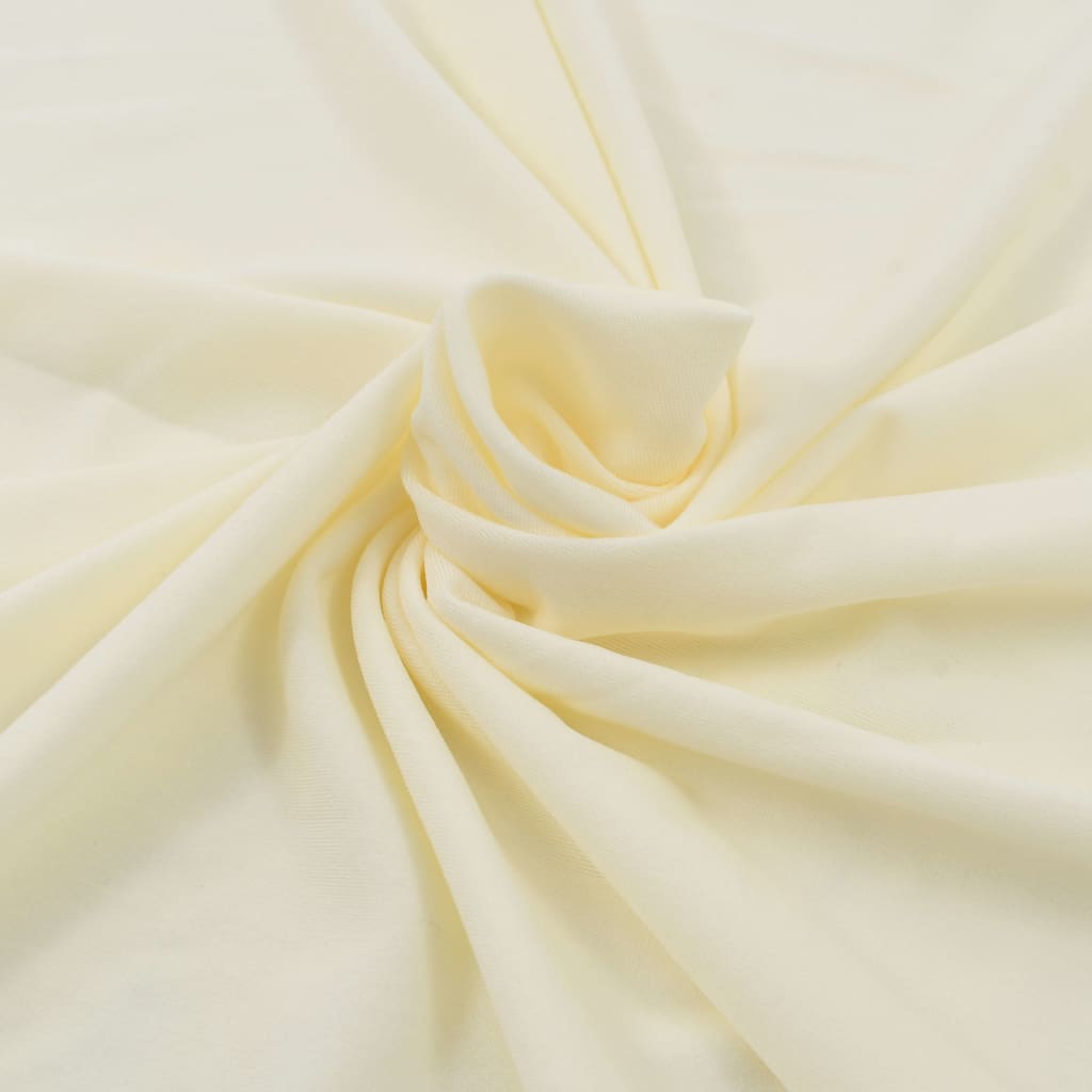 2 St Tafelhoezen Stretch Met Rok 180X74 Cm Crème