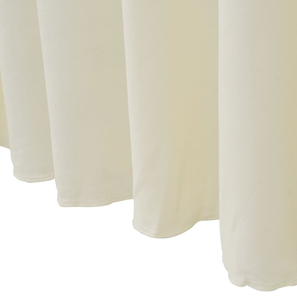 2 St Tafelhoezen Met Rok Stretch 183X76X74 Cm Crème