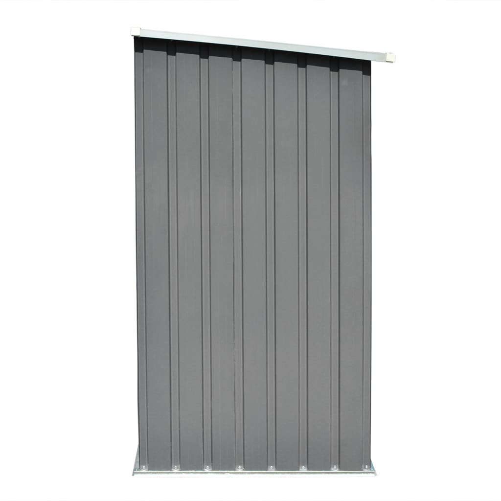 Haardhoutschuur 163X83X154 Cm Gegalvaniseerd Staal Grijs