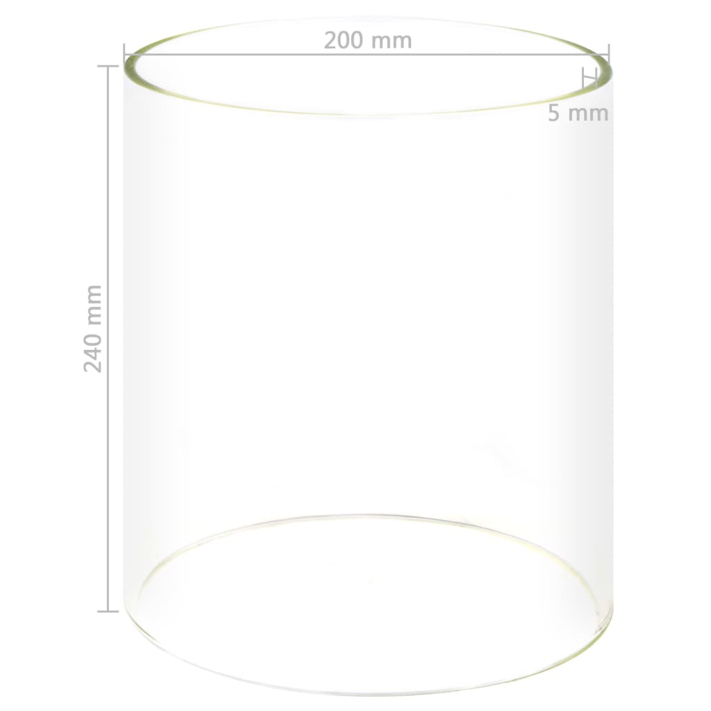 Cilinder Voor Hotdog Verwarmer 200X240 Mm Glas