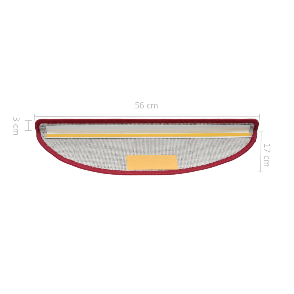 15 St Trapmatten 56X17X3 Cm Bordeauxrood
