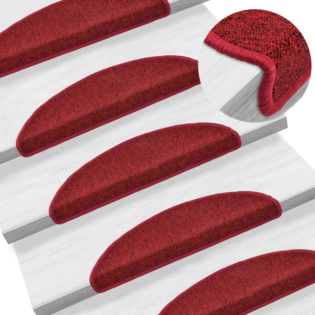 15 St Trapmatten 56X17X3 Cm Bordeauxrood