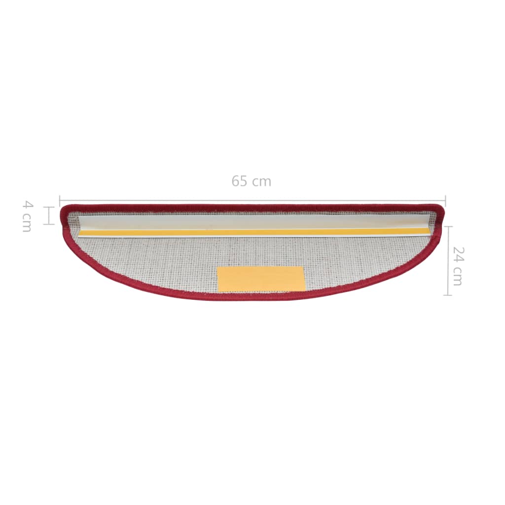 15 St Trapmatten 65X24X4 Cm Bordeauxrood
