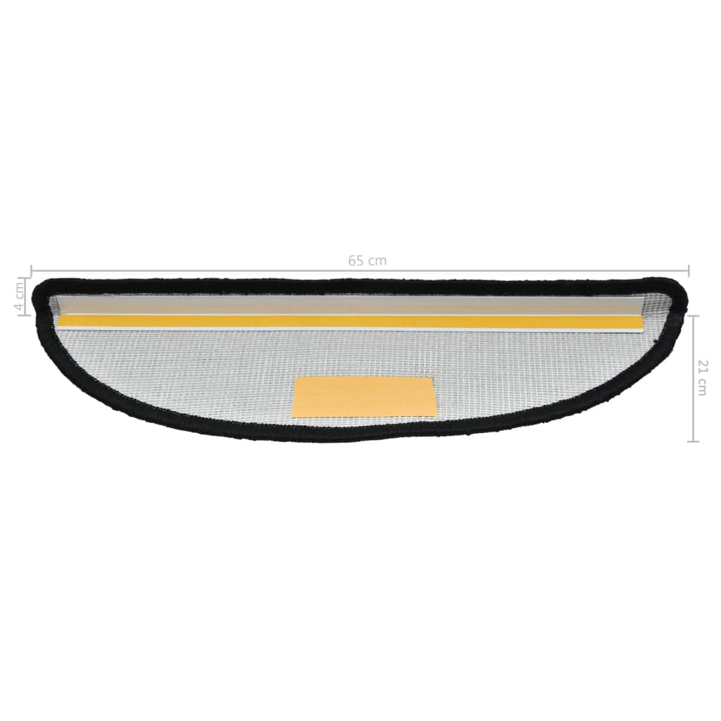 15 St Trapmatten 65X25 Cm Zwart