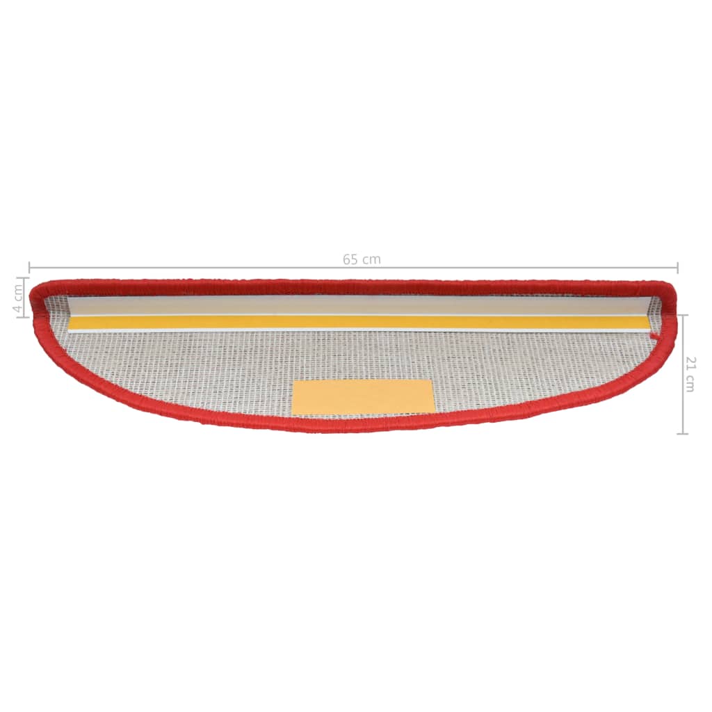 15 St Trapmatten 65X25 Cm Rood