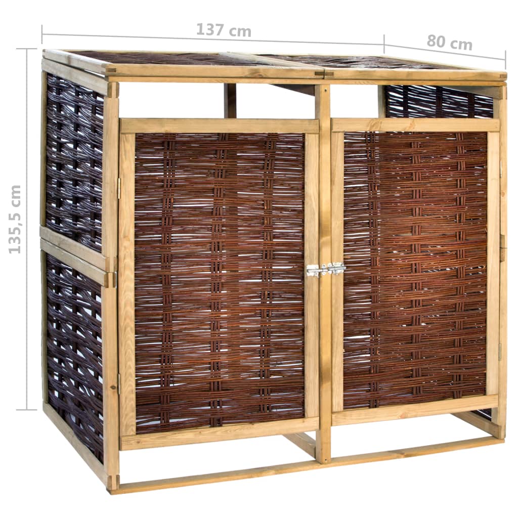 Containerberging Dubbel Grenenhout En Wicker