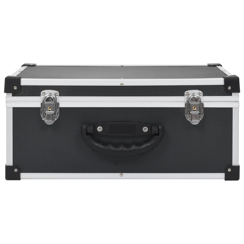 Cd-Koffer Voor 60 Cd's Aluminium Abs Zwart