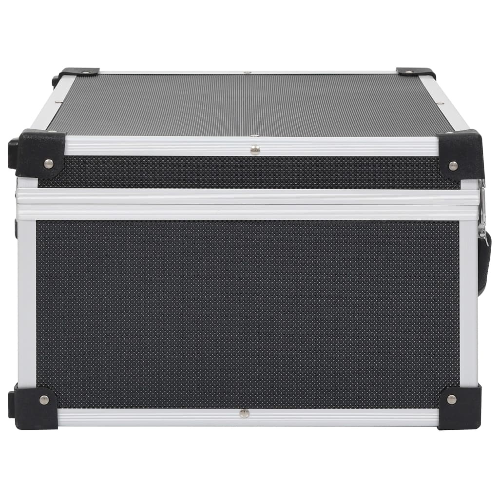 Cd-Koffer Voor 60 Cd's Aluminium Abs Zwart