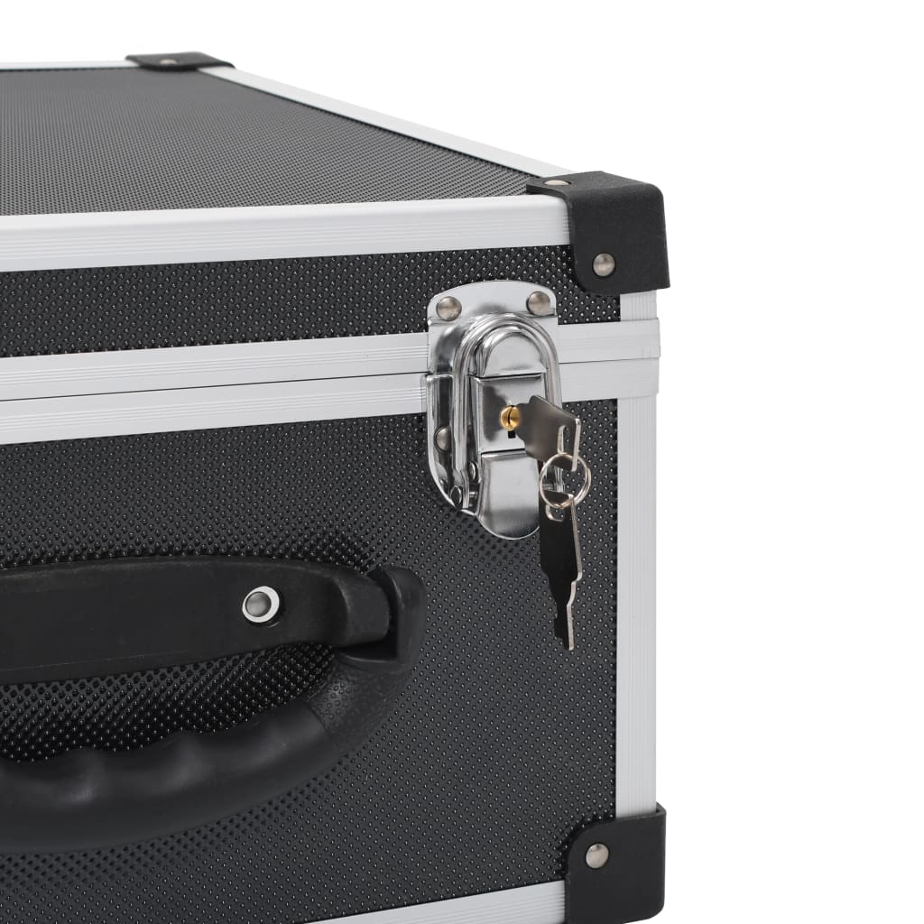 Cd-Koffer Voor 40 Cd's Aluminium Abs Zwart