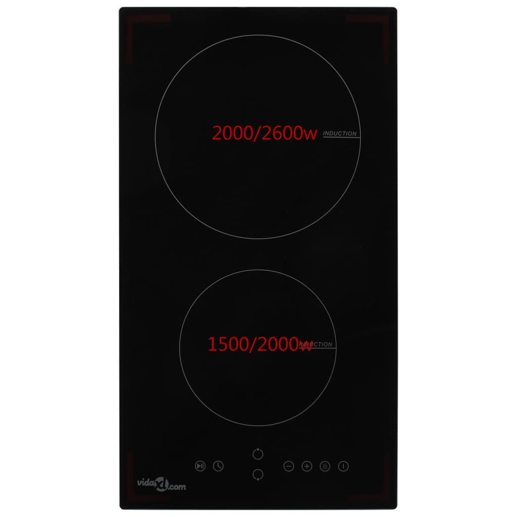 Inductiekookplaat Met 2 Kookzones Aanraakbediening 3500 W Glas