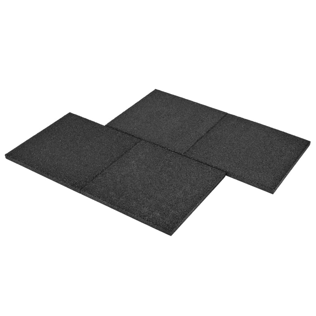 Valtegel 6 St 50X50X3 Cm Rubber Zwart