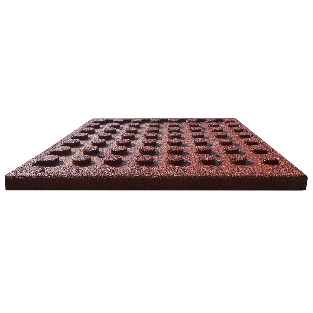 Valtegel 6 St 50X50X3 Cm Rubber Rood