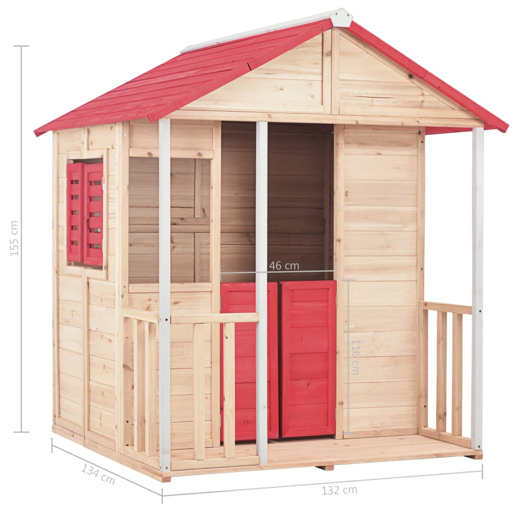 Kinderspeelhuis Vurenhout Rood
