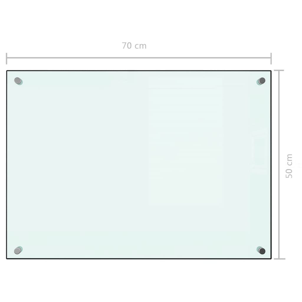 Spatscherm Keuken 70X50 Cm Gehard Glas Wit