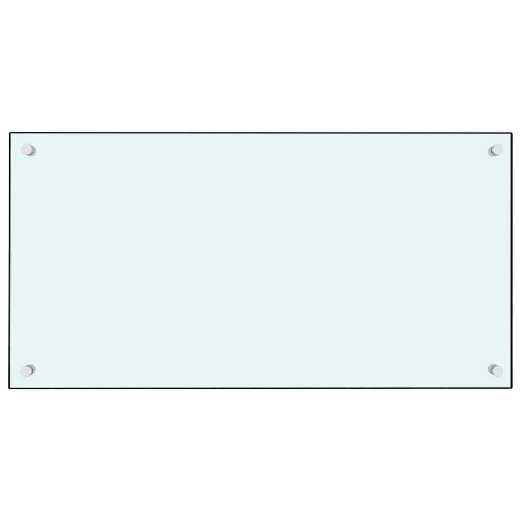 Spatscherm Keuken 80X40 Cm Gehard Glas Wit
