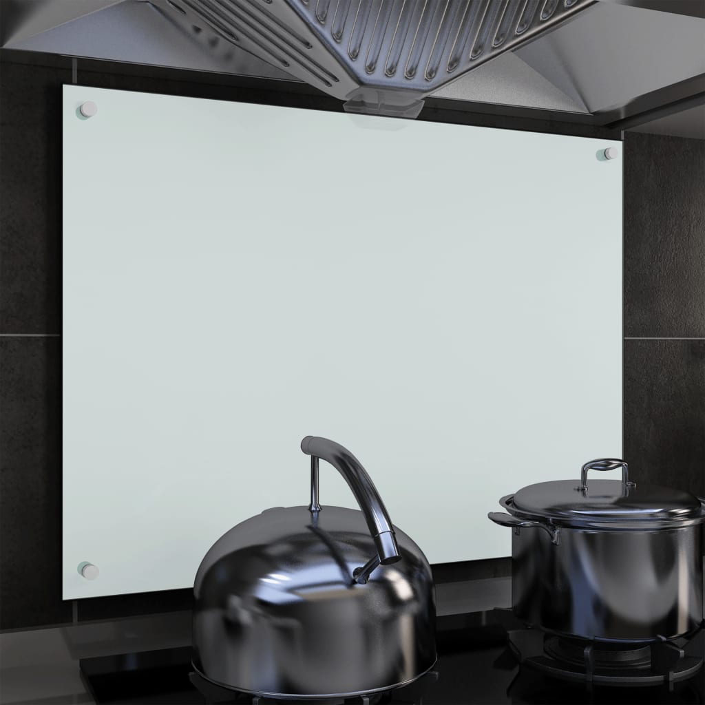 Spatscherm Keuken 80X60 Cm Gehard Glas Wit