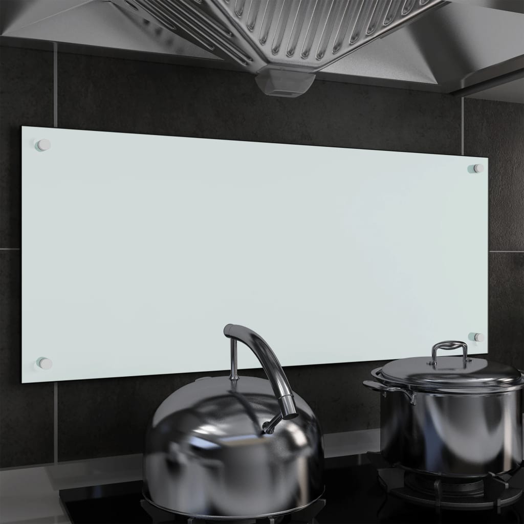 Spatscherm Keuken 90X40 Cm Gehard Glas Wit