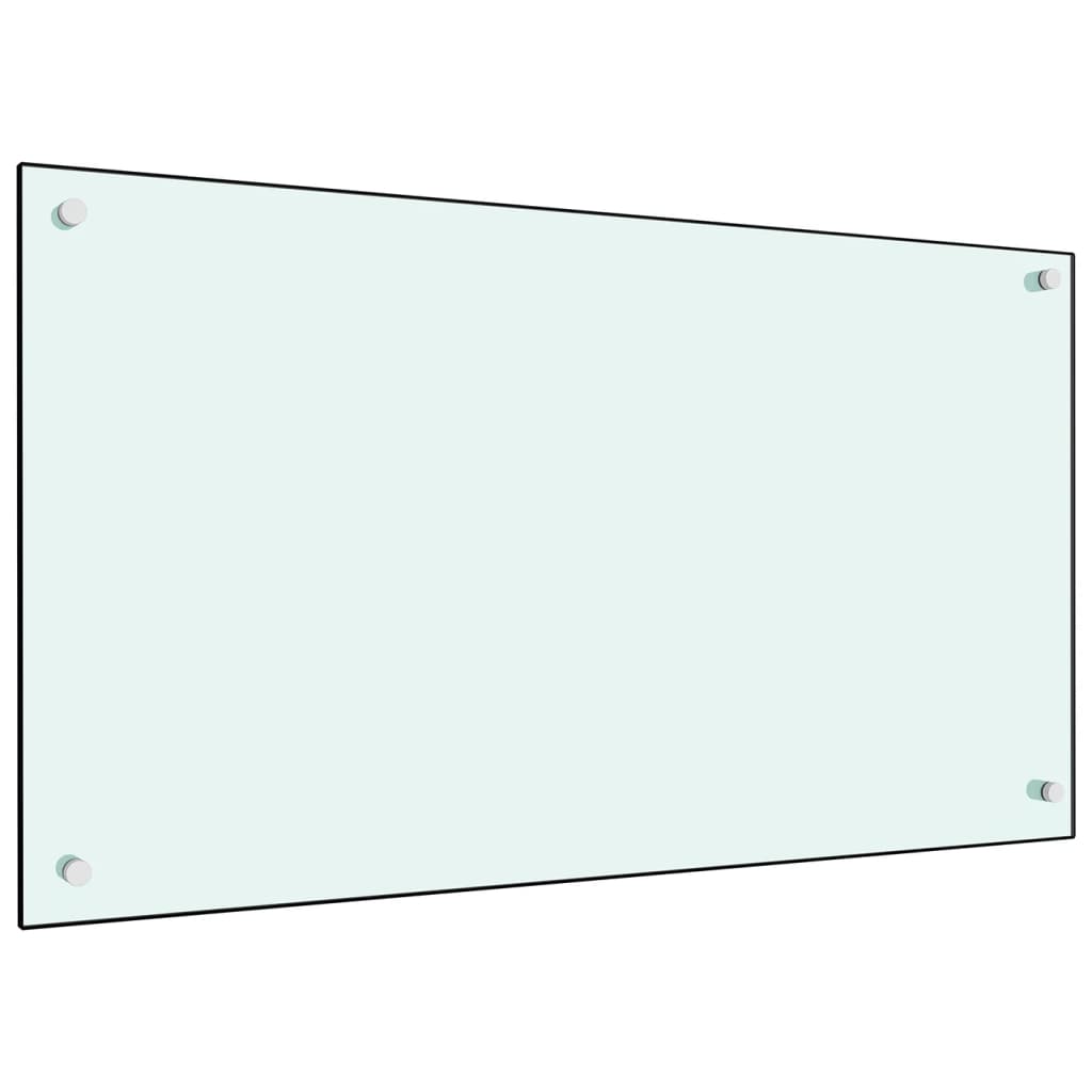 Spatscherm Keuken 90X50 Cm Gehard Glas Wit