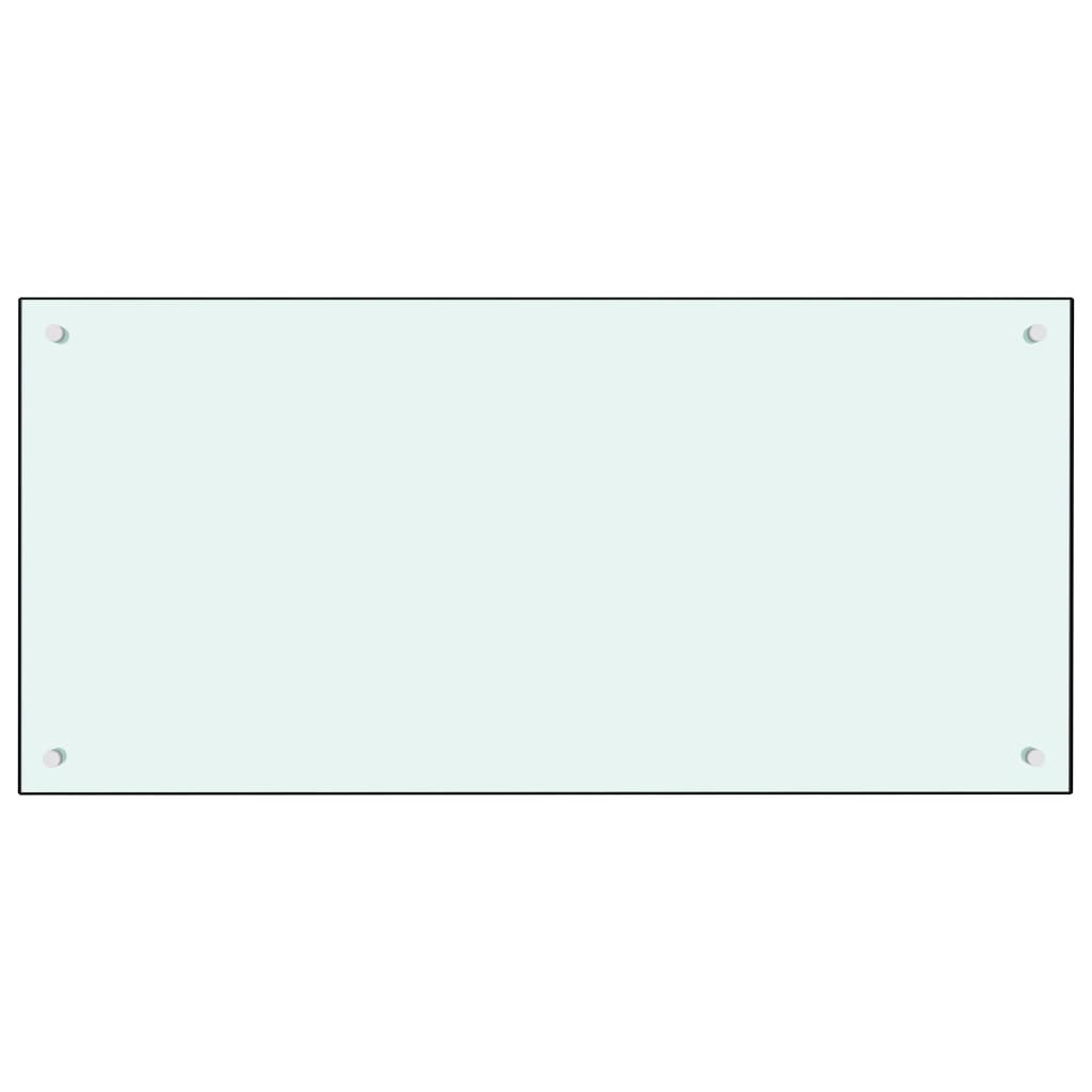 Spatscherm Keuken 100X50 Cm Gehard Glas Wit