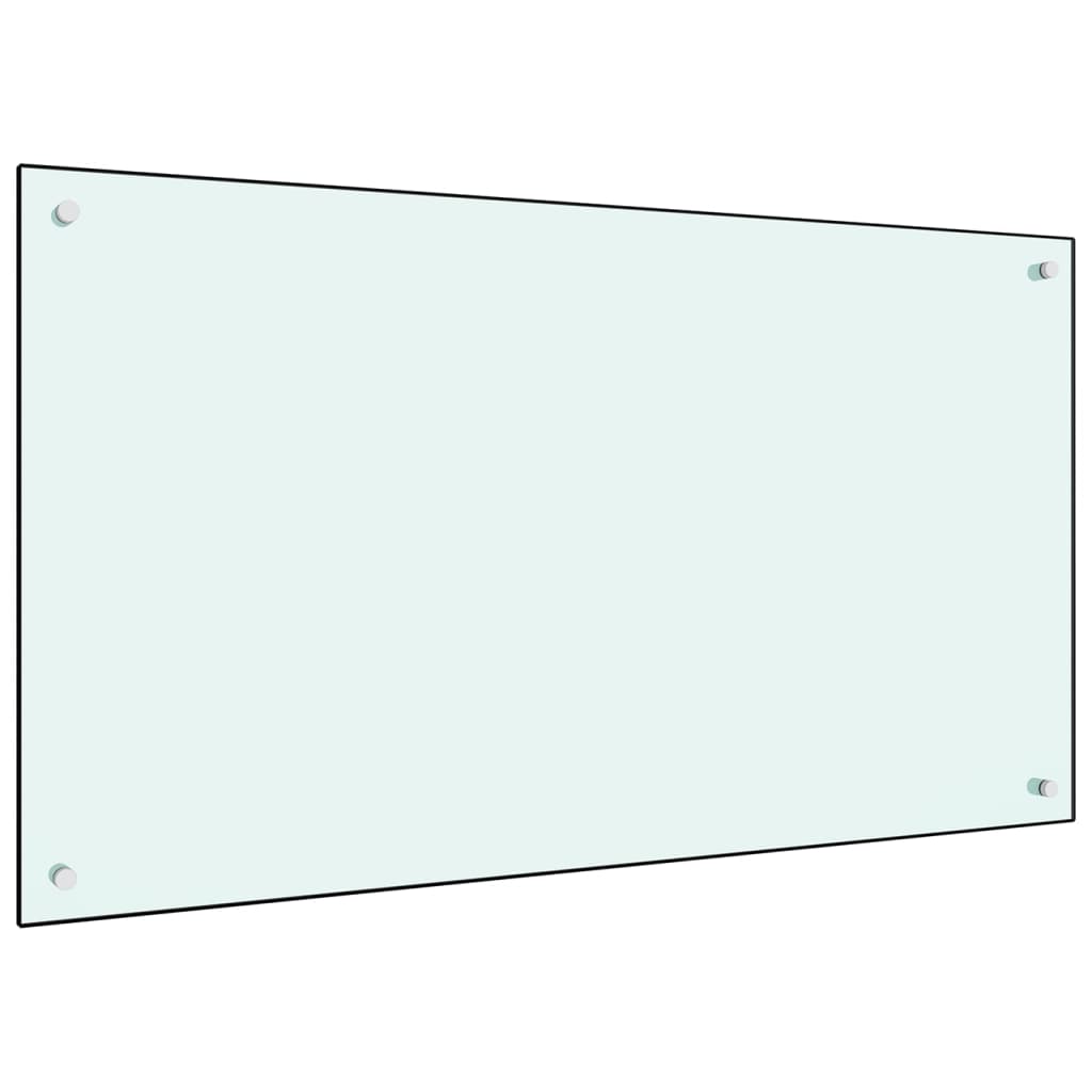 Spatscherm Keuken 100X60 Cm Gehard Glas Wit
