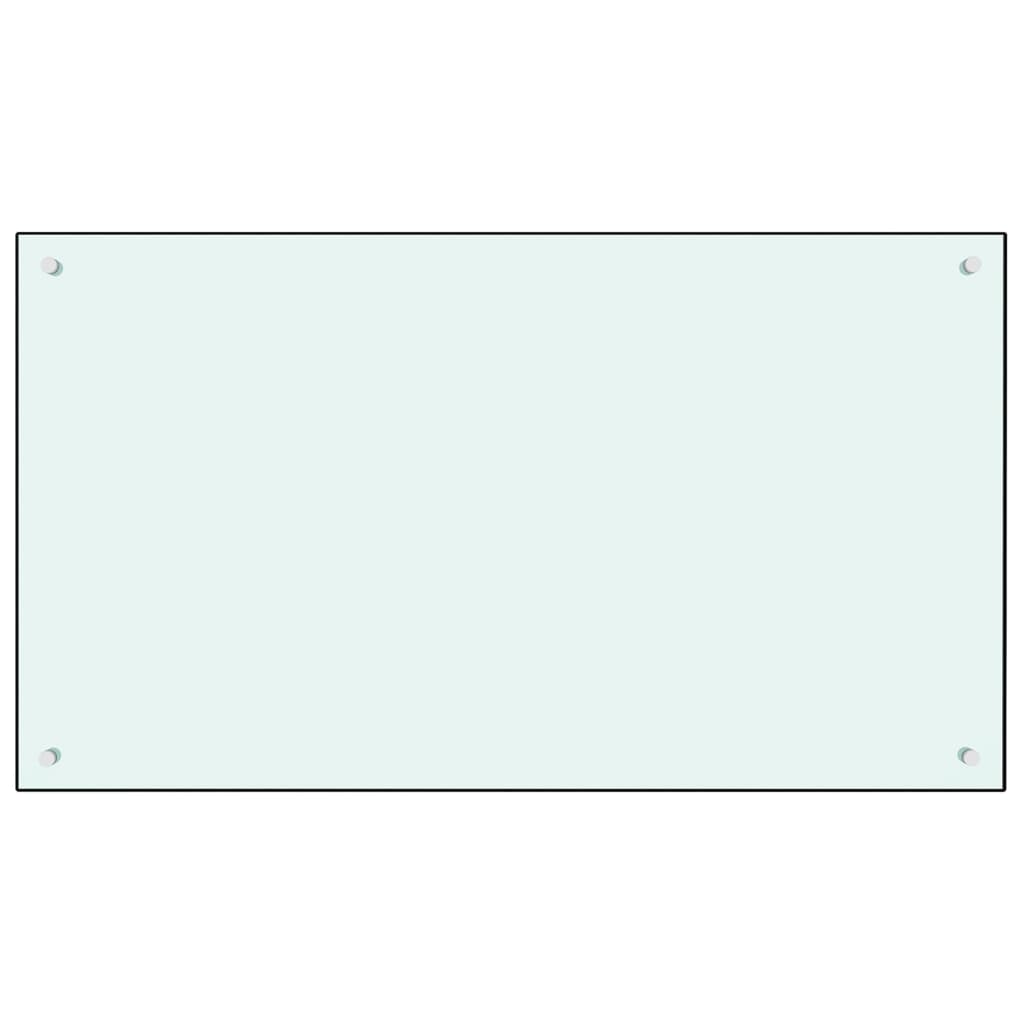 Spatscherm Keuken 100X60 Cm Gehard Glas Wit