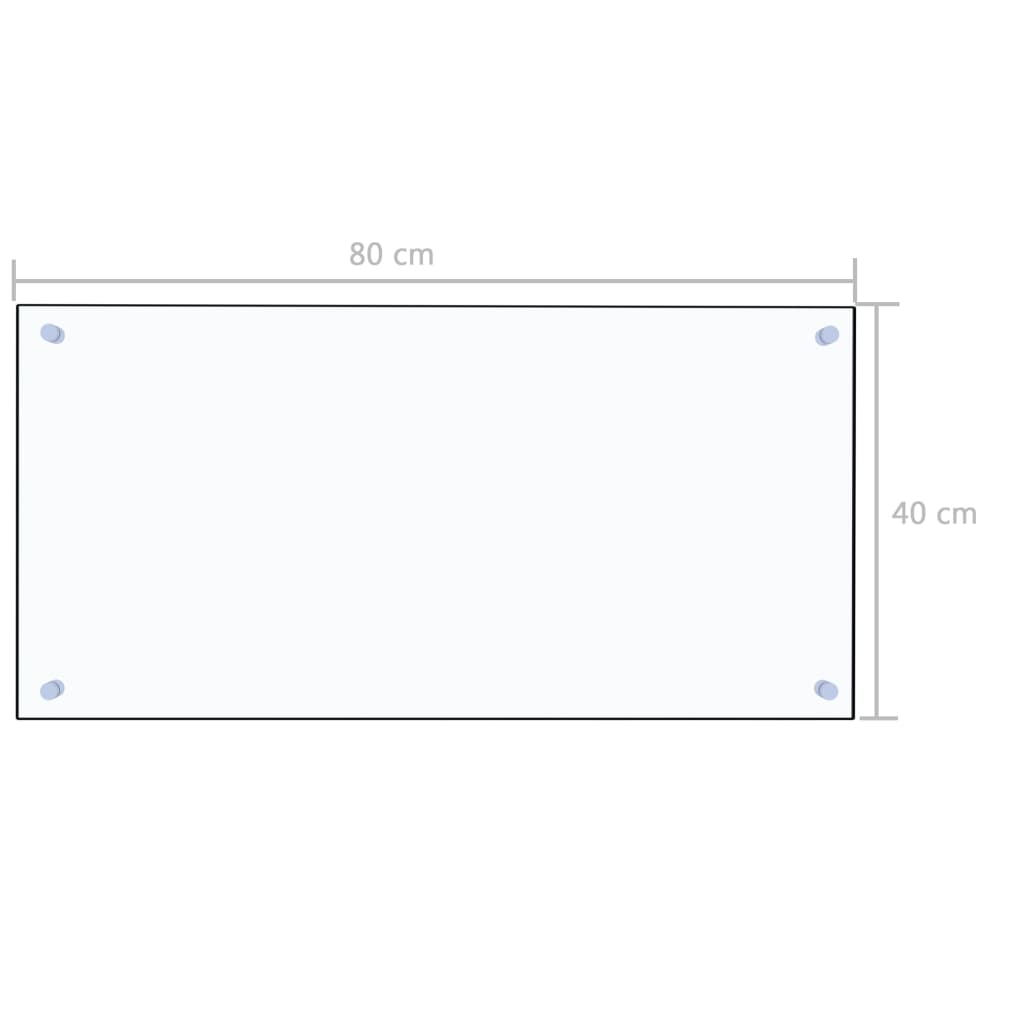 Spatscherm Keuken 80X40 Cm Gehard Glas Transparant