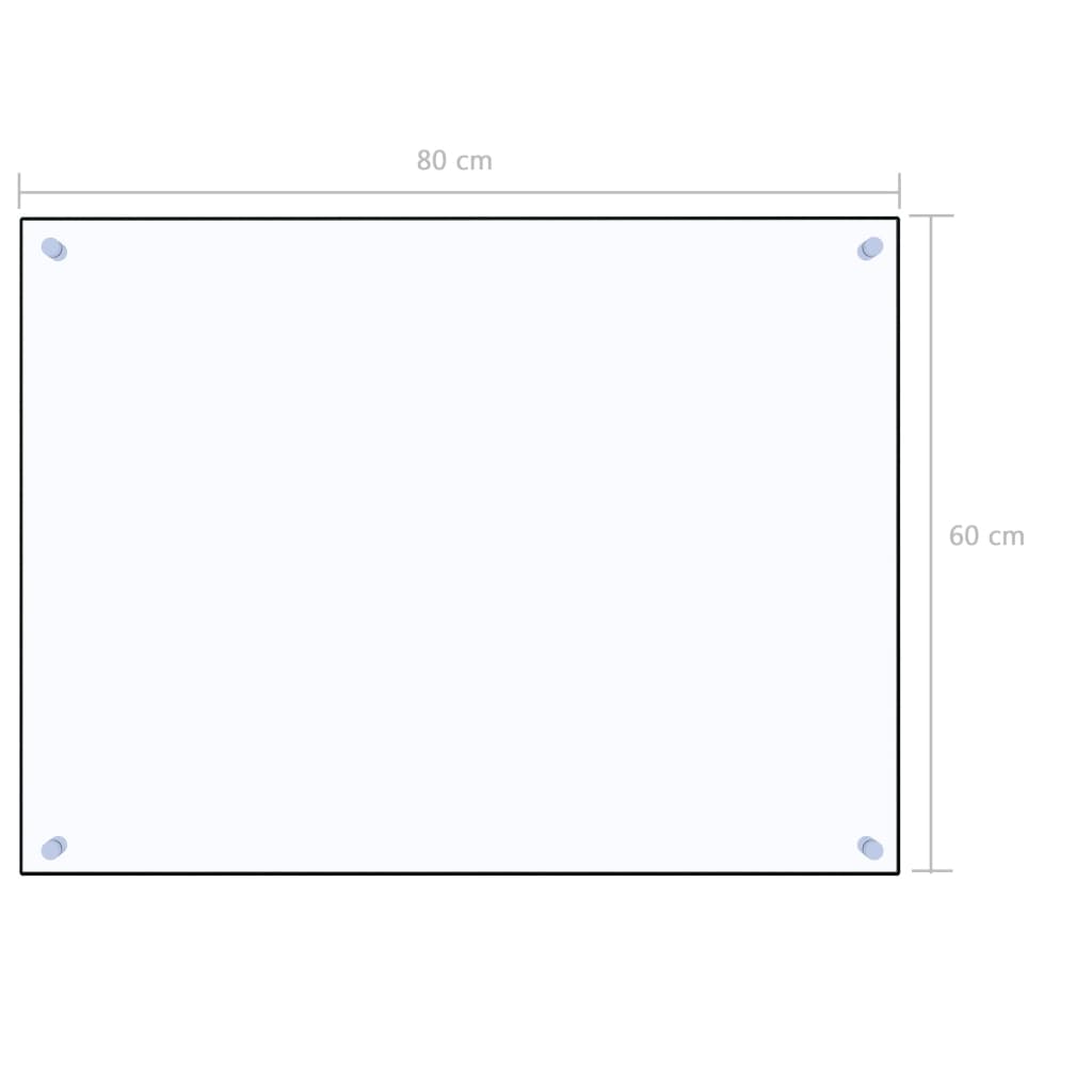 Spatscherm Keuken 80X60 Cm Gehard Glas Transparant