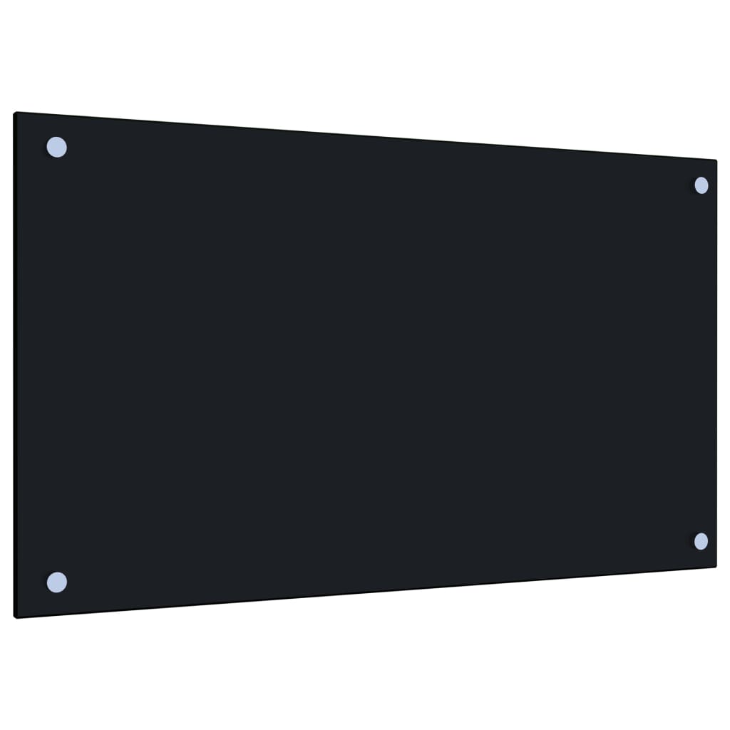 Spatscherm Keuken 70X40 Cm Gehard Glas Zwart