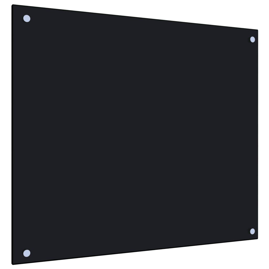 Spatscherm Keuken 70X60 Cm Gehard Glas Zwart