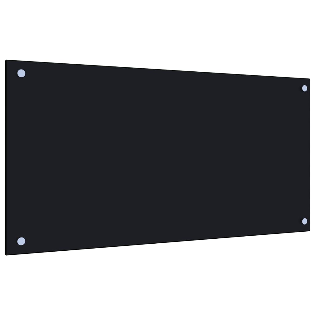 Spatscherm Keuken 80X40 Cm Gehard Glas Zwart