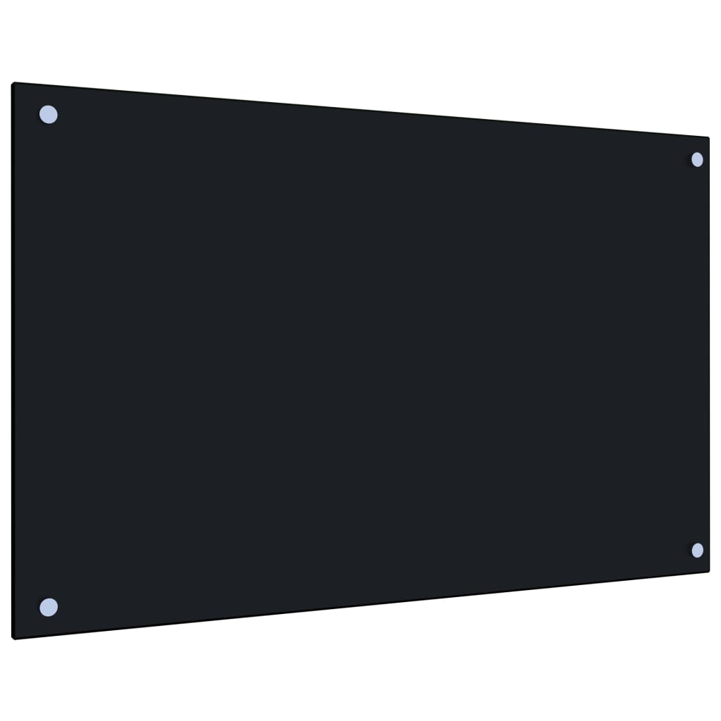 Spatscherm Keuken 80X50 Cm Gehard Glas Zwart