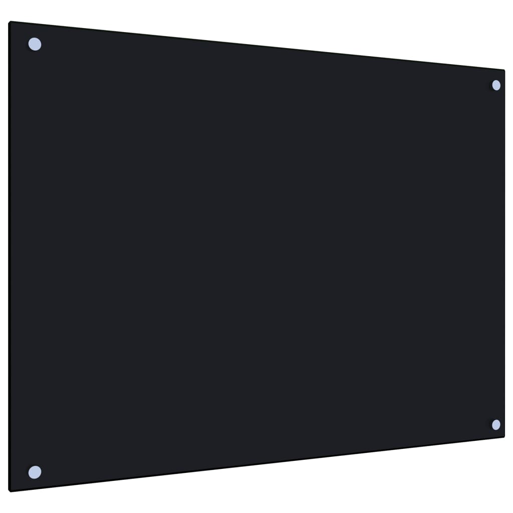 Spatscherm Keuken 80X60 Cm Gehard Glas Zwart