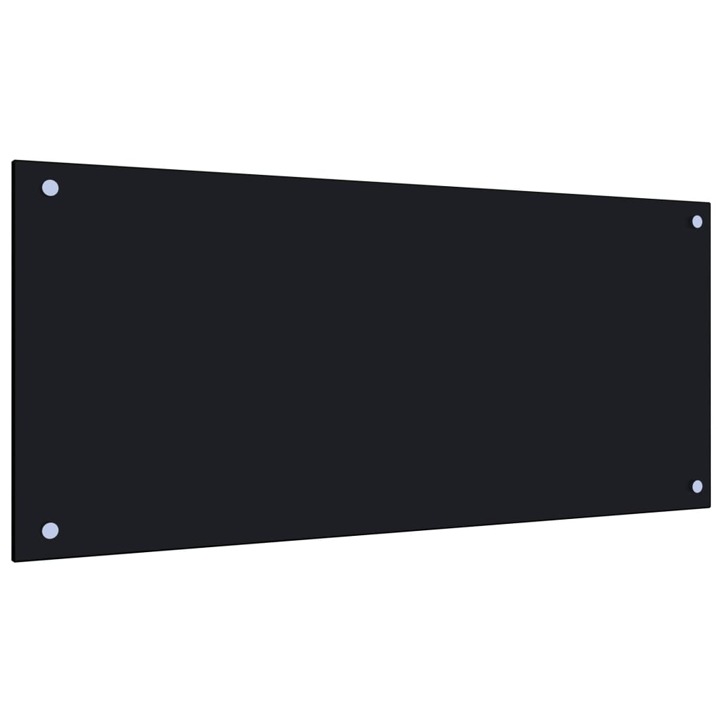 Spatscherm Keuken 90X40 Cm Gehard Glas Zwart