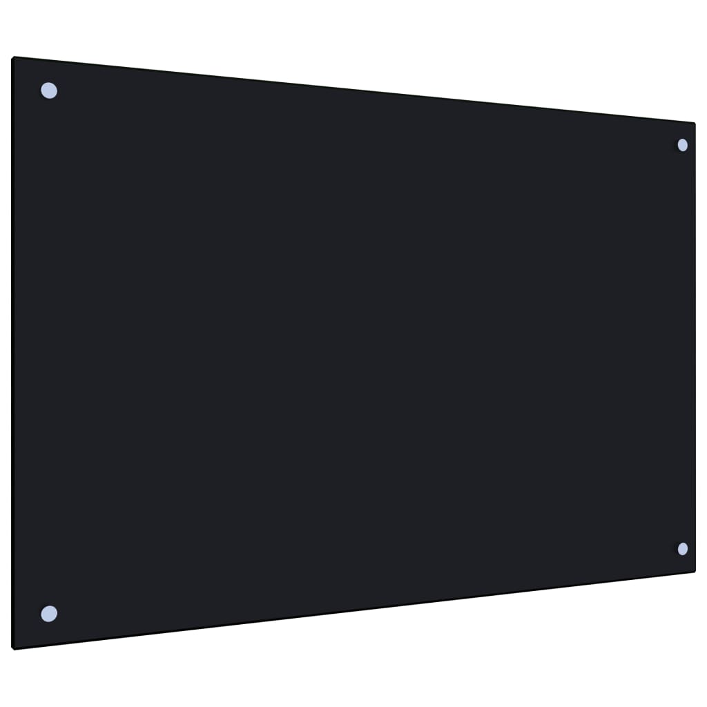 Spatscherm Keuken 90X60 Cm Gehard Glas Zwart