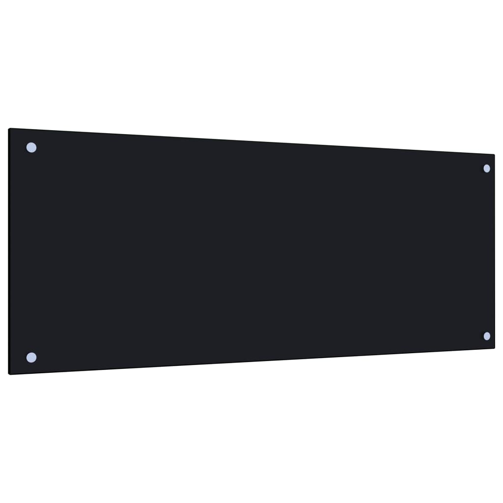 Spatscherm Keuken 100X40 Cm Gehard Glas Zwart