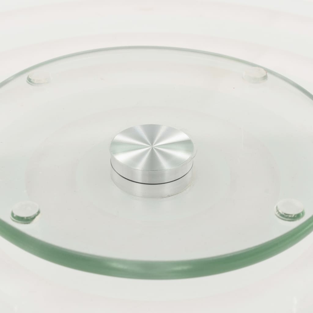 Serveerborden Draaibaar 2 St 30 Cm Gehard Glas Transparant