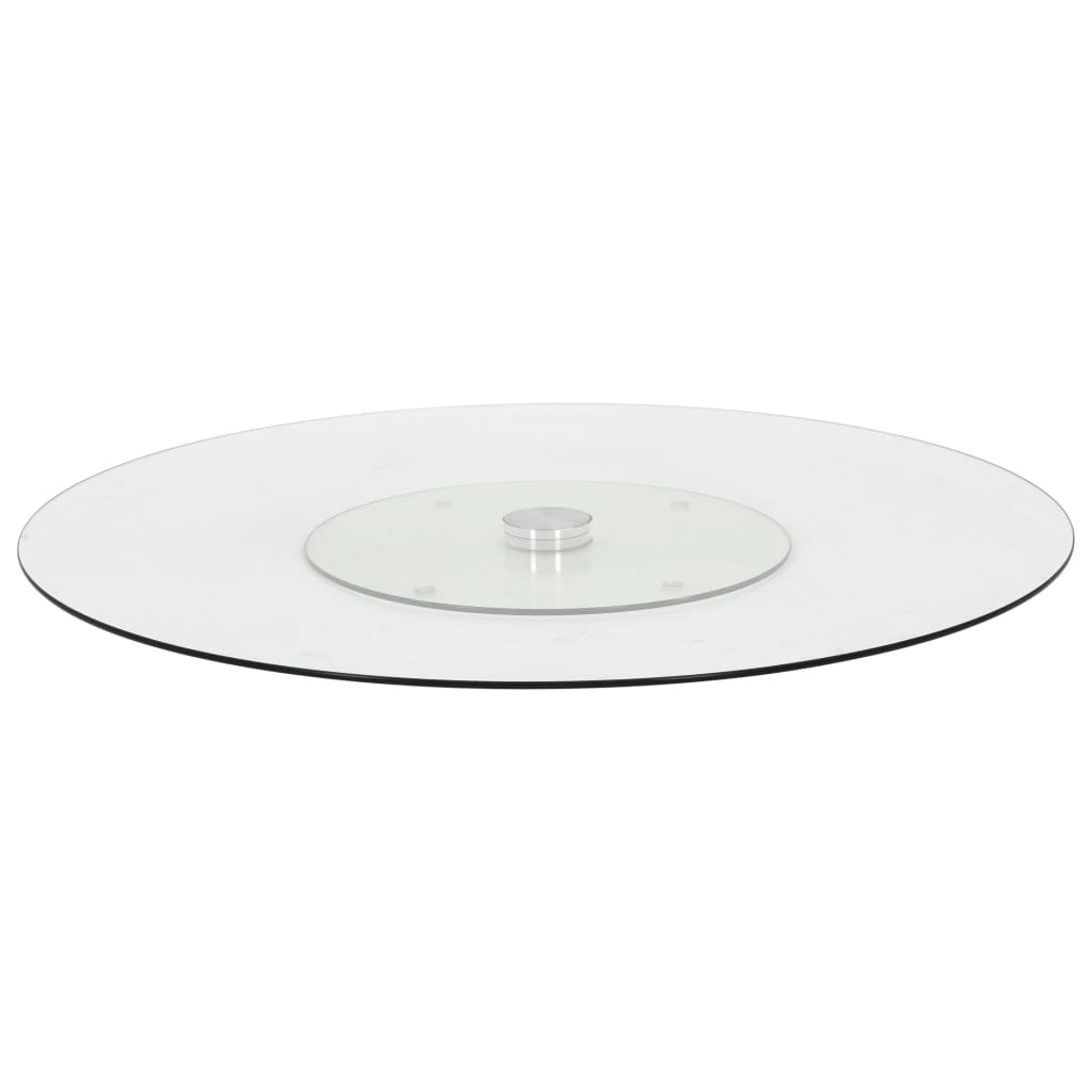 Serveerbord Draaiend 60 Cm Gehard Glas Transparant