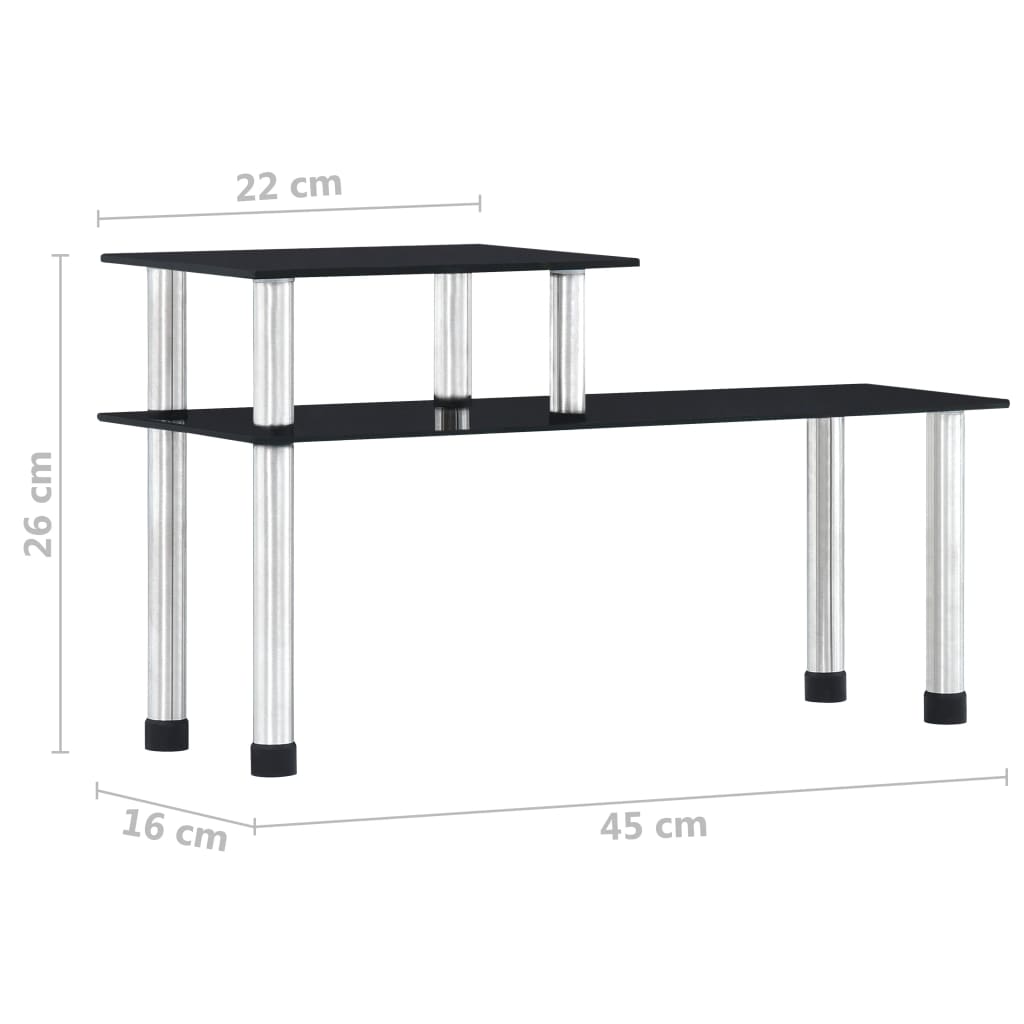 Keukenschap 45X16X26 Cm Gehard Glas Zwart