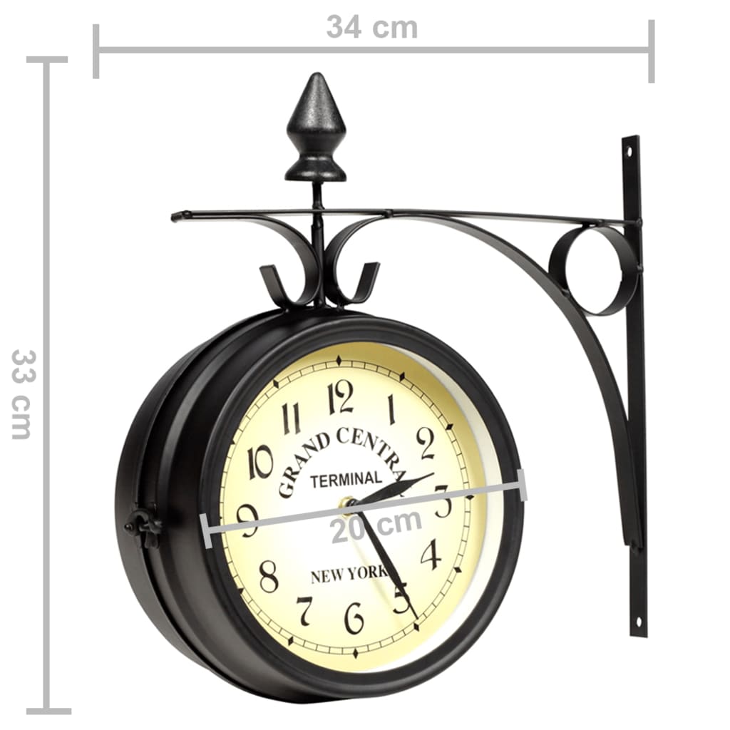 Wandklok Dubbelzijdig 20 Cm