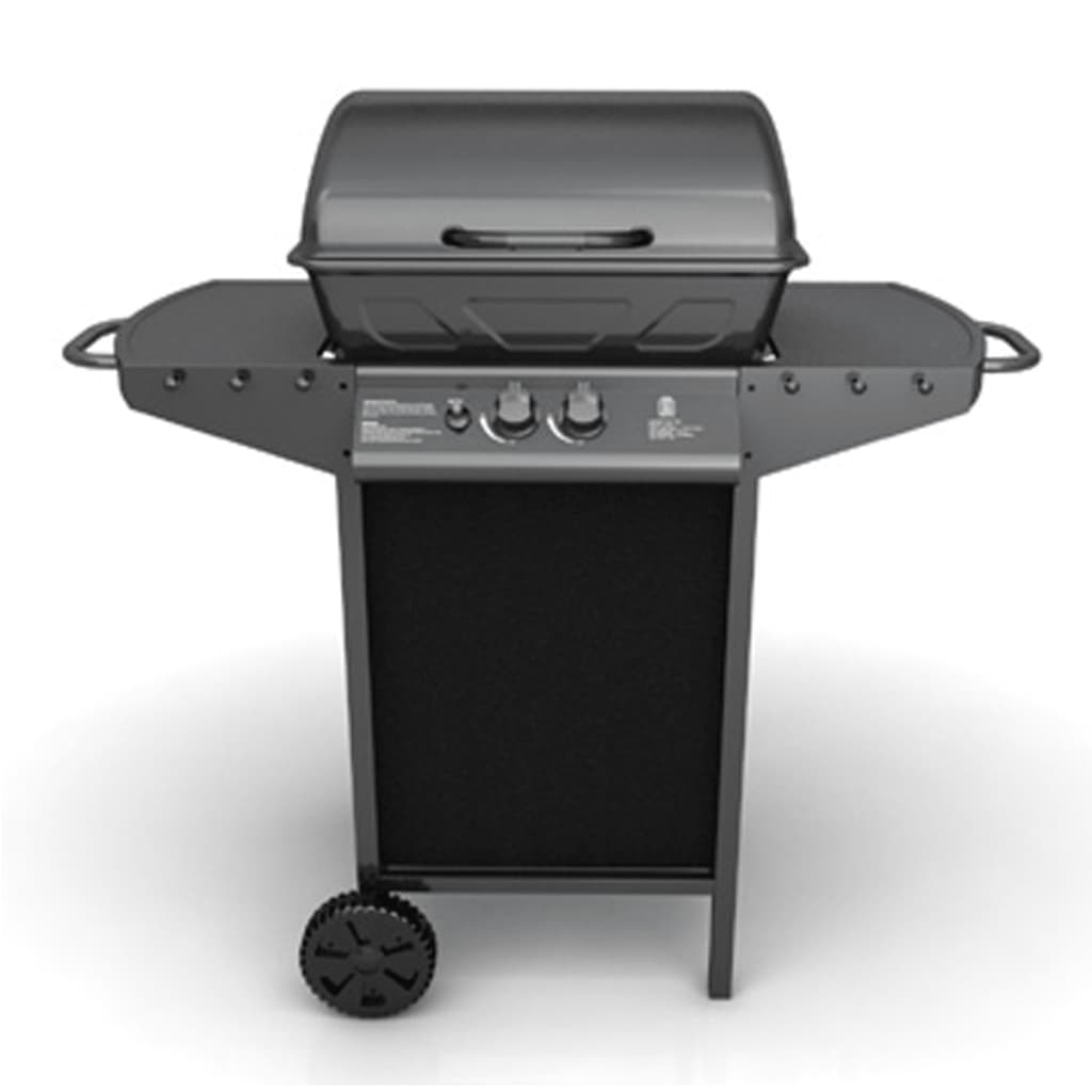Gasbarbecue Met 2 Kookzones Zwart