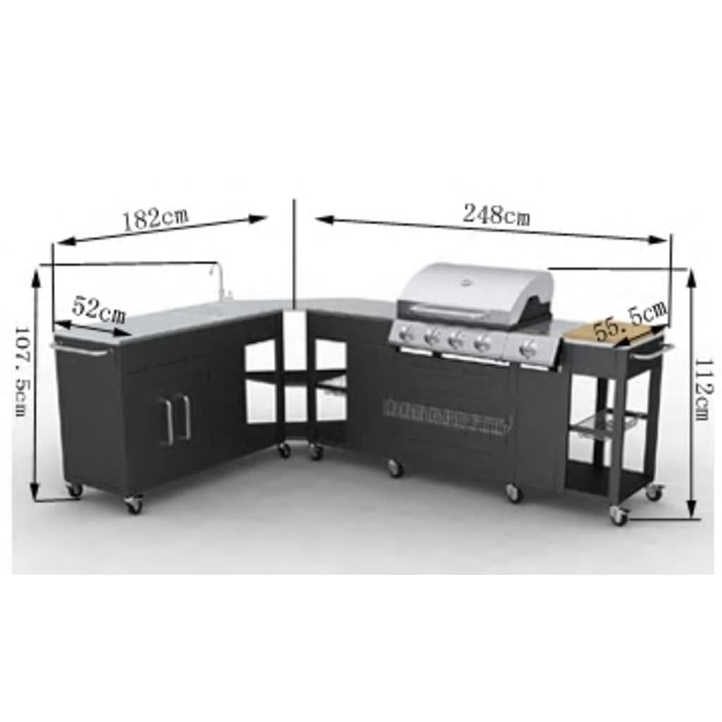 Buitenkeuken Met Gasbarbecue Missouri 4 Branders