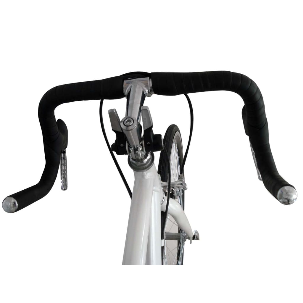 Witte Racefiets Met 21 Versnellingen En 700C Wielen