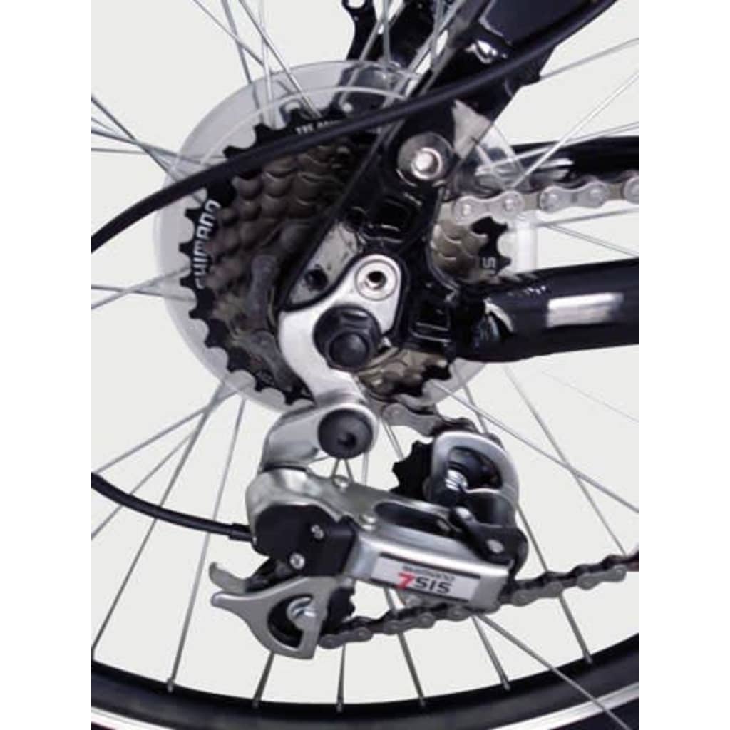 Zwarte Mountainbike Met Voor-En Achtervering 26" Wielen