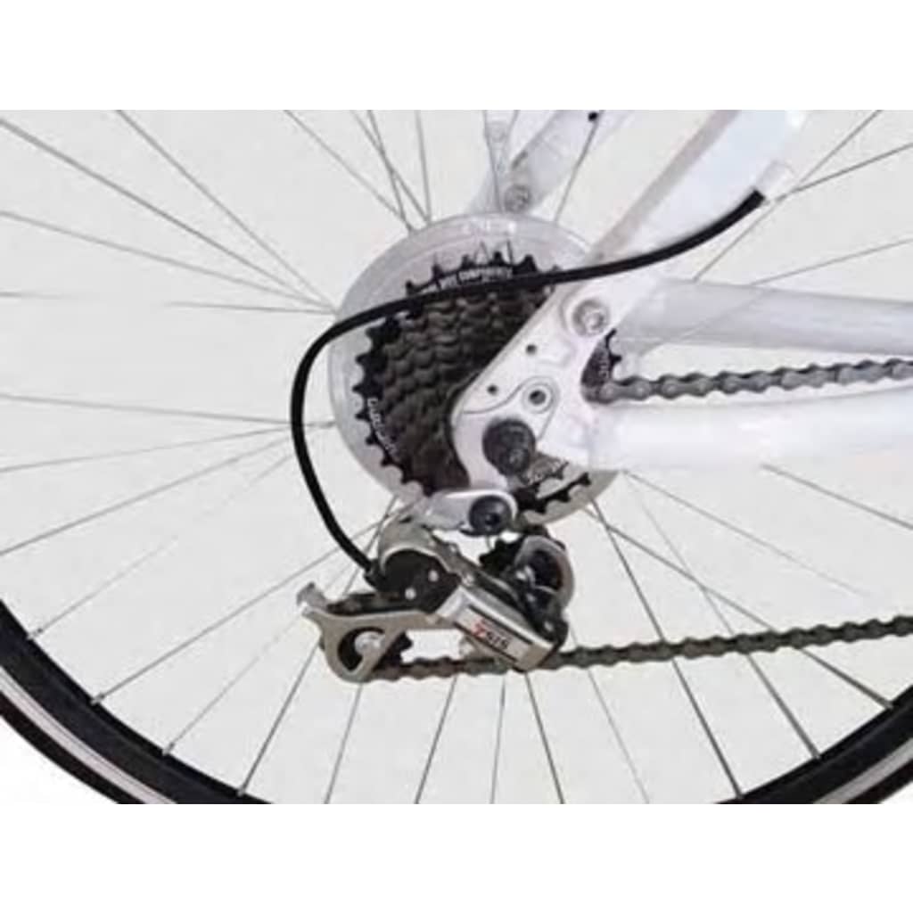 Witte Mountainbike Met Voor-En Achtervering 26" Wielen
