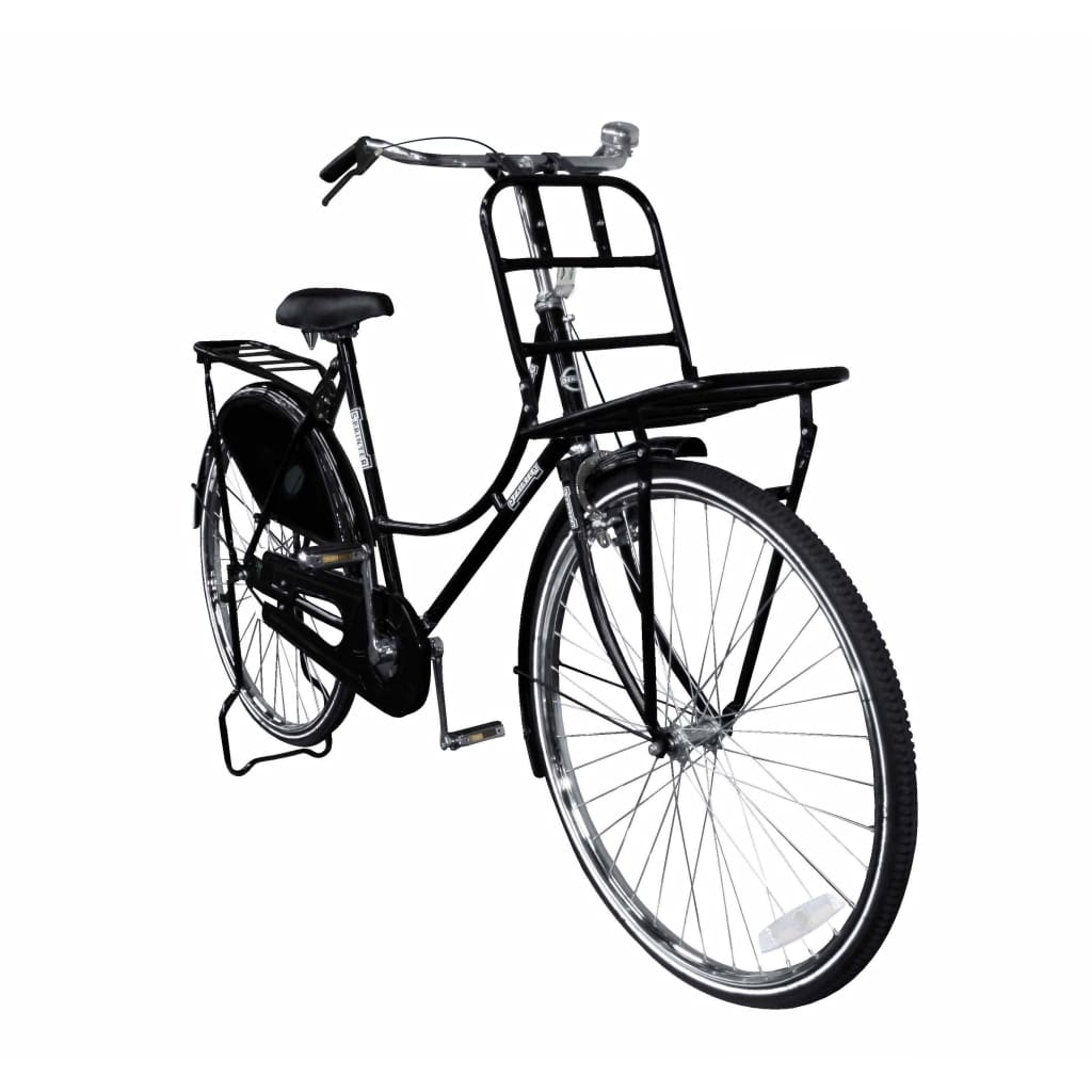 Omafiets 28" Zwart Met Bagagedrager