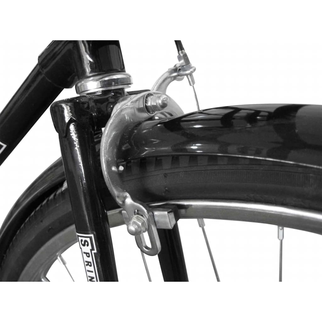 Omafiets 28" Zwart Met Bagagedrager