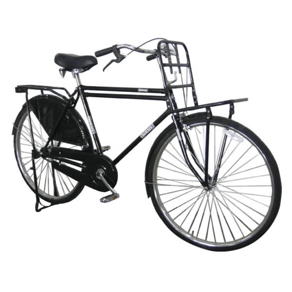 Opafiets 28" Zwart Met Bagagedrager